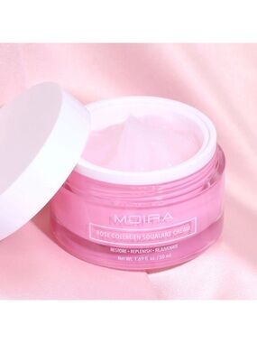 Moi Rose Collagen Squalane Cream - Pink Hydrating Face Moisturizer